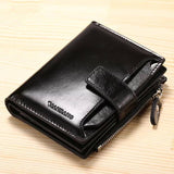 Men's leather wallet card holder - Minihomy