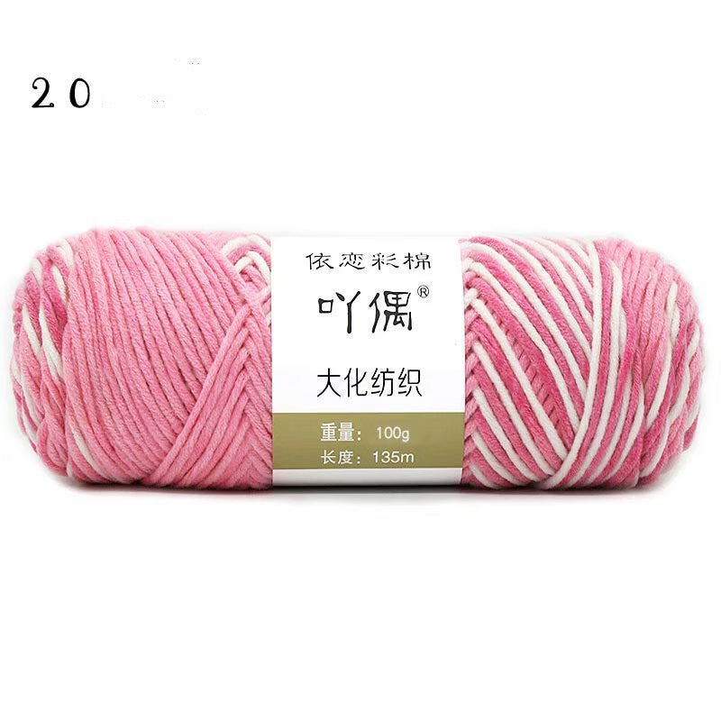 8 Strands Of Gradient Milk Cotton Wool Hand-knitted Medium Thick - Minihomy