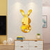 Easter Cartoon Rabbit Mirror Wall Sticker for Living Room Art Home Decor - Minihomy