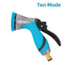 Garden Sprayer Water Spray Bottle Mist Gun Ten Modes Home Tools Accessories Aluminium Alloy Regadera Plant Watering Nozzle - Minihomy