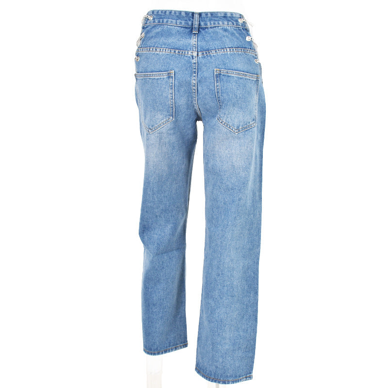 Women's Simple High Waist Jeans