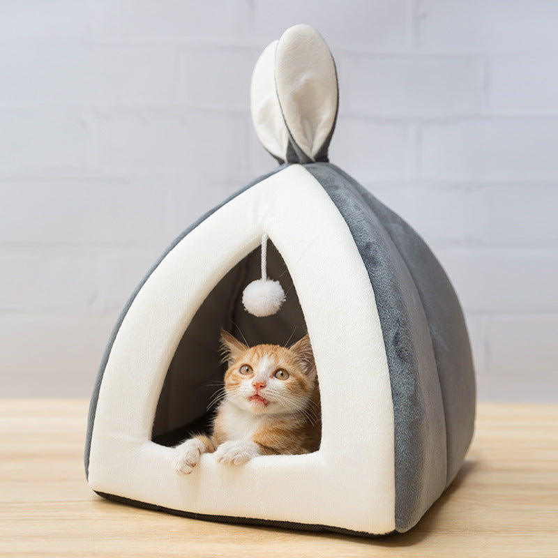 Cat House Villa Cat Bed Small Dog Kennel - Minihomy