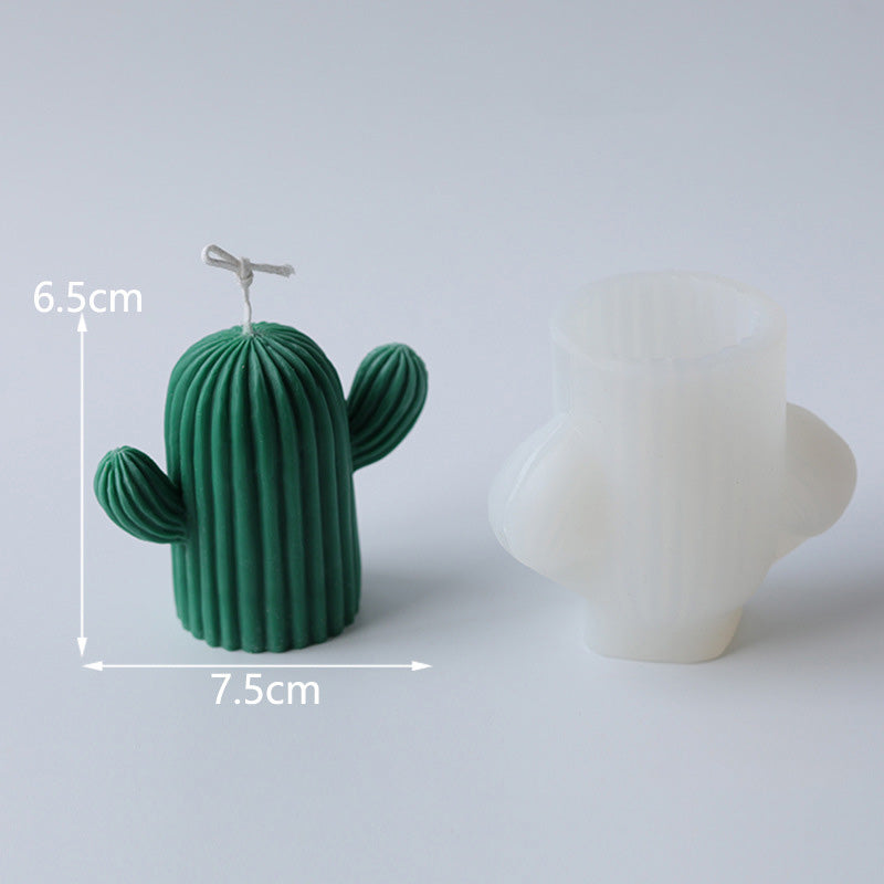 Cactus Shape Candles Mould Silicone Candle Mold Aromatherapy Plaster - Minihomy