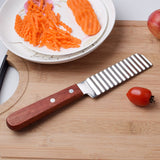 French Fries Cutter Stainless Steel Potato Cutter Knife Vegetable Wave Cutting Tools Kitchen Gadgets - Minihomy