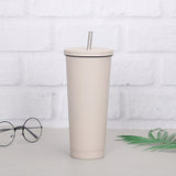 Creative Coffee Cup with Stainless Steel Straw Cup - Minihomy