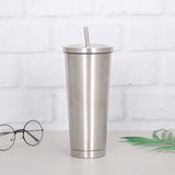 Creative Coffee Cup with Stainless Steel Straw Cup - Minihomy