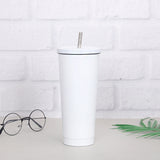 Creative Coffee Cup with Stainless Steel Straw Cup - Minihomy