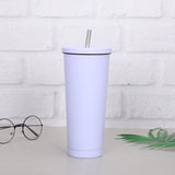 Creative Coffee Cup with Stainless Steel Straw Cup - Minihomy