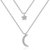 Double Zircon Short Necklace Clavicle Chain - Minihomy