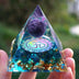 Orgonite Pyramid 60mm Amethyst Crystal Sphere With Obsidian Natural Cristal Stone - Minihomy