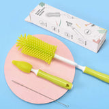 Baby Silicone Baby Bottle Brush Straw Scrubbing Baby Bottle Brush Cleaning - Minihomy