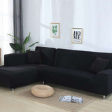 L-Shaped Sofa Solid Color High Elastic All-Inclusive Sofa Cover - Minihomy