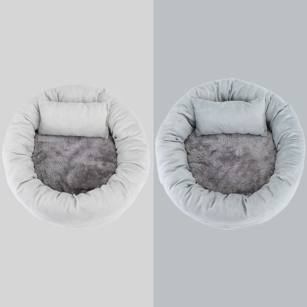 Cat and Dog Kennel Egg Tart Pet Nest Crystal Super Soft Winter Warm Indoor Pet Bed - Minihomy