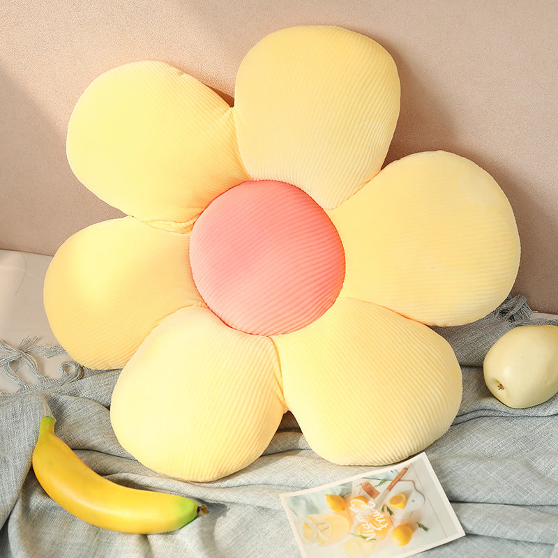 Small Daisy Flower Throw Pillow Floor Chair Cushion