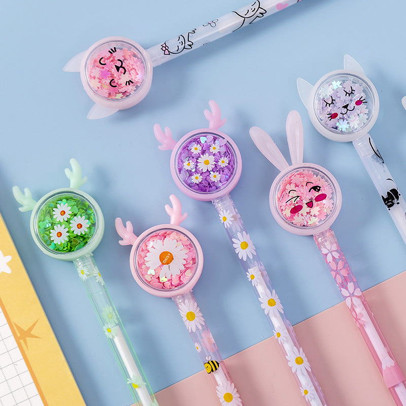 Cute Tutu Sequin Gel Pen Study Stationery - Minihomy