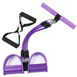 Pedal Tension Device Three Tube Removable Foot Stretch Rope Leg Crunches Tension Rope - Minihomy