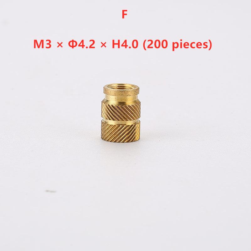 M2 Outer Diameter 3.8 and 4.0 Copper Nut Hot Melt Nut - Minihomy