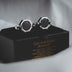 French Silver Black Cufflinks Men's Business Casual - Minihomy