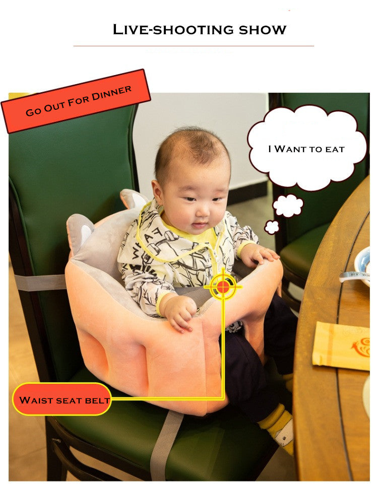 Cartoon Portable Baby Dining Chair Multifunctional Baby Car Can Be Fixed - Minihomy