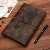 Strap Retro Hand Ledger Discoloration imitation leather Leaf Book