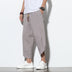 Chinese Style Cotton And Linen Pants Striped Plus Size Loose Harem Bloomers Men - Minihomy