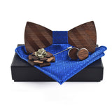 Bow Tie Set Square Scarf Cufflinks Brooch Set - Minihomy