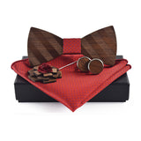 Bow Tie Set Square Scarf Cufflinks Brooch Set - Minihomy