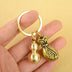 Brass Five Emperor Money Gourd Keychain Pendant - Minihomy