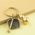 Brass Five Emperor Money Gourd Keychain Pendant - Minihomy