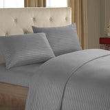 Plain Color Imitation Satin Striped Home Textile Four-piece Set Simple Bedding Set Multi-color Optional - Minihomy