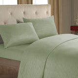 Plain Color Imitation Satin Striped Home Textile Four-piece Set Simple Bedding Set Multi-color Optional - Minihomy