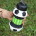 Football Soccer Silicone Water Bottle with Straw Foldable Collapsible Travel Non-toxic Bottles Innovating Camping - Minihomy