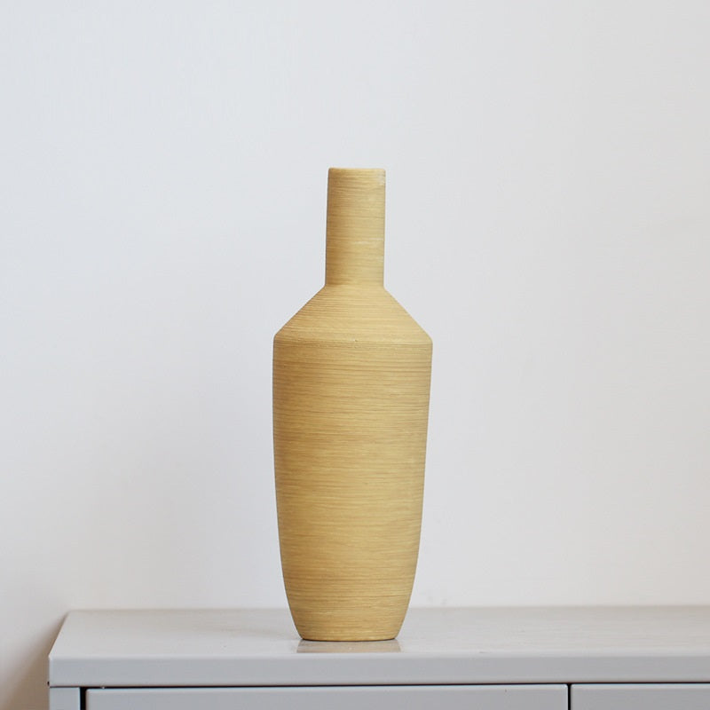 Ceramic Vase Brushed Nordic Modern Minimalist - Minihomy