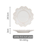 Retro Embossed Ceramic Tableware