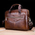 Leather Goods Laptop Computer Briefcase Men's Leather Shoulder Messenger Bag - Minihomy