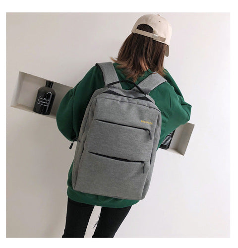 Casual Men's Backpack Three-piece Outdoor Travel Computer Backpack Female School Bag - Minihomy