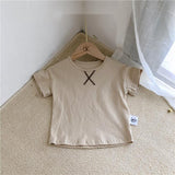 Summer Baby Children's Clothing Simple Short-sleeved T-shirt