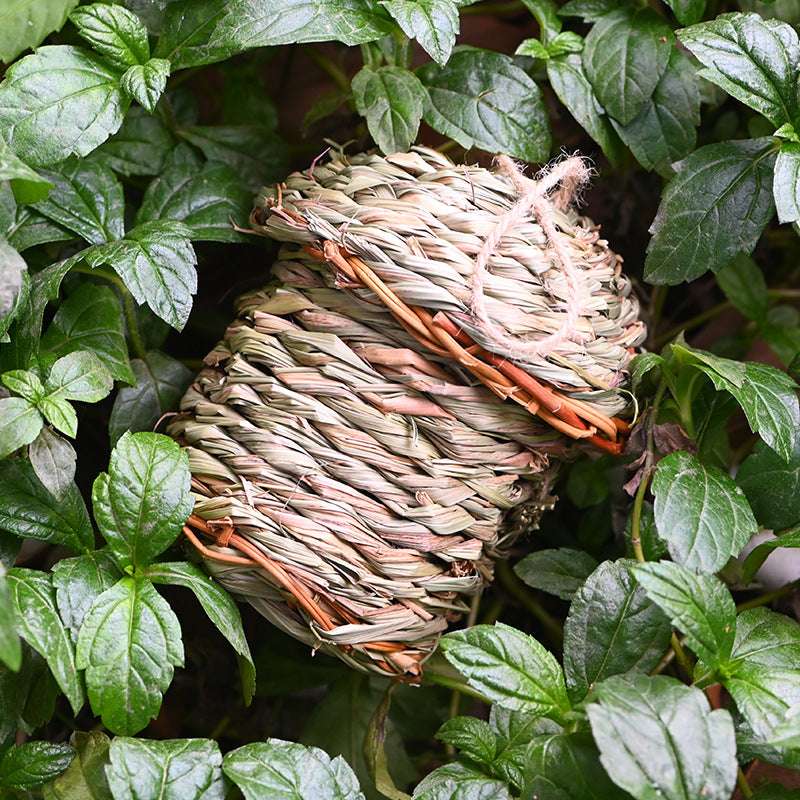 Creative Straw Birds Nest Handicraft Hand-Woven Straw Bird Cage - Minihomy