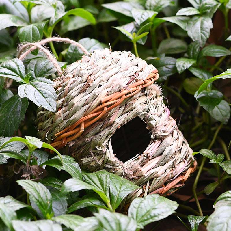 Creative Straw Birds Nest Handicraft Hand-Woven Straw Bird Cage - Minihomy