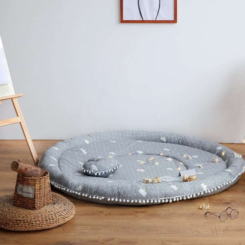 Ins Cotton Round Protective Crawling Mat - Minihomy