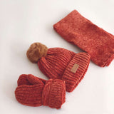 Children's Suit Knitted Hat Scarf Gloves Three-Piece Suit - Minihomy