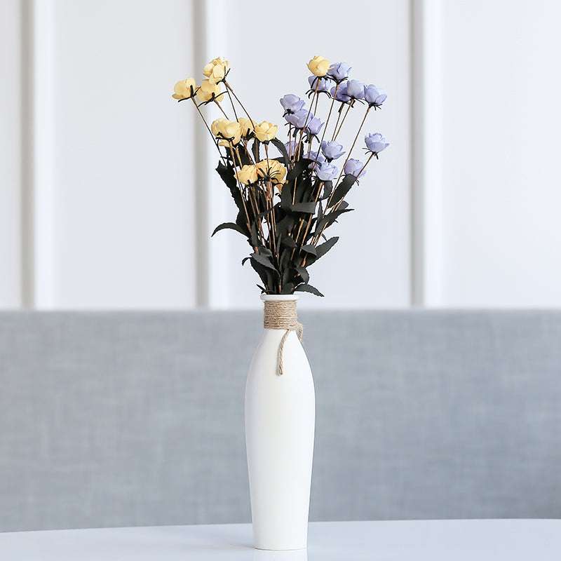 Modern And Simple Artificial Flowers Home Accessories Ceramic Vases - Minihomy