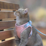 Cat Traction Rope Home Vest-Style Chest Harness Cute Anti-Stroke Cat Walking Rope - Minihomy