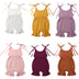 Newborn Toddler Baby Girls Sleeveless Solid Romper Jumpsuit Outfit - Minihomy