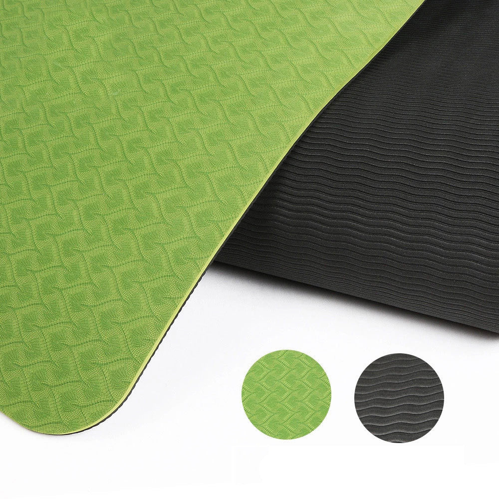 Yoga Mat Two-Color 6Mm Posture Line Yoga Mat Fitness Mat