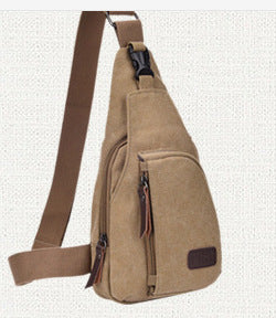 Leisure men's small boobs sports canvas multi-function outdoor slanting shoulder bag - Minihomy