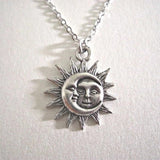 Sun Moon Pendant Necklace Charm For Woman