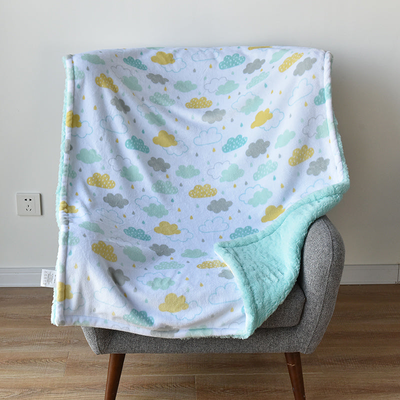 Baby Flannel Shawl Blanket - Minihomy