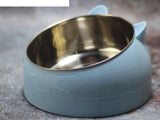 Pet Ceramic Dog Bowl Cat Food Bowl Water Bowl Double Bowl Large Anti-Overturning Protection Spine - Minihomy