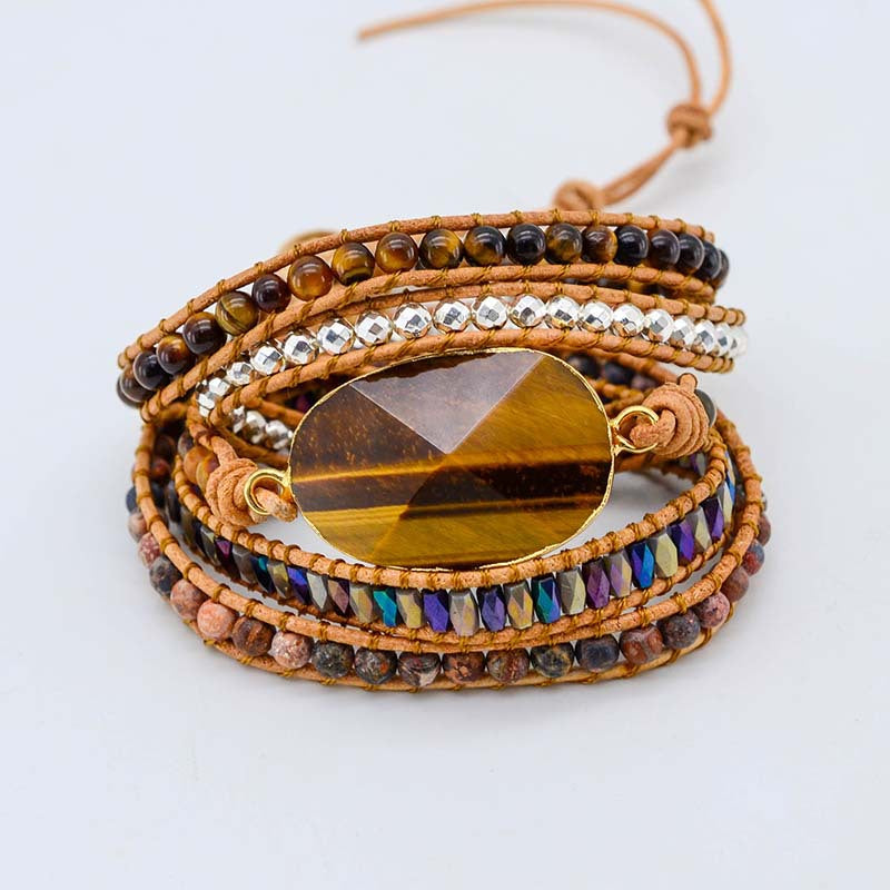 Boho Vintage Tiger Eye Bracelet - Minihomy